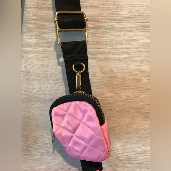 New ARDENE Crossbody Purse Pink Quilted - Picture 3 of 4